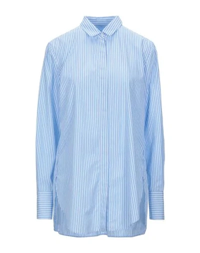 Shop Robert Friedman Striped Shirt In Sky Blue