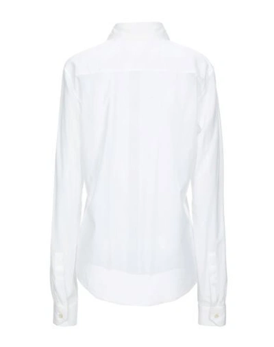 Shop Saint Laurent Solid Color Shirts & Blouses In White