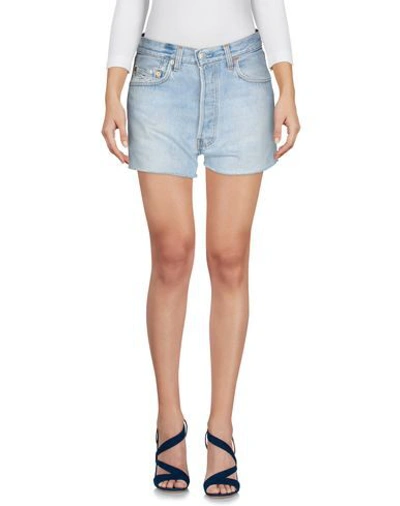 Shop Re/done With Levi's Denim Shorts In Blue