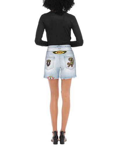Philipp Plein Denim Shorts In Blue