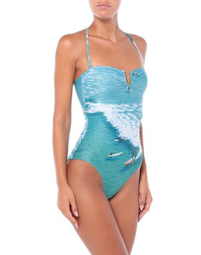 Shop Albertine One-piece Swimsuits In Turquoise