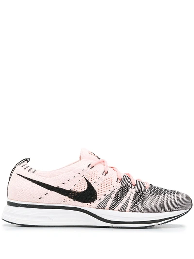 Shop Nike Flyknit Low-top Trainers In Pink
