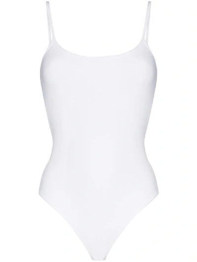 Shop Alix Nyc Elizabeth Scoop Neck Bodysuit In White