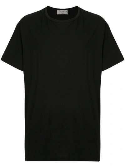 Shop Yohji Yamamoto Brush Stroke Print T-shirt In Black