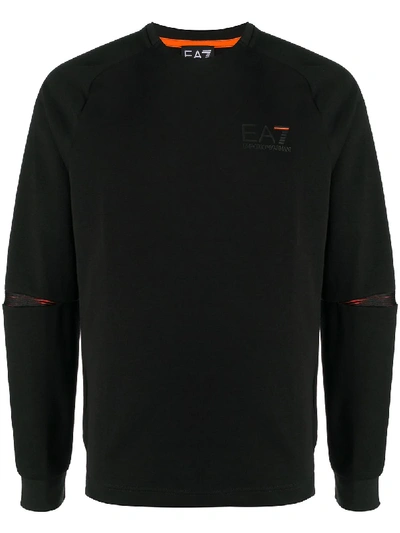 Shop Ea7 Crew Neck Sweatshirt In Black