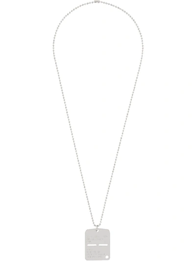 Shop Alyx Dog Tag Necklace In Silver