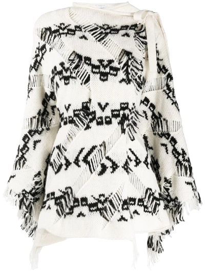 Shop P.a.r.o.s.h. Music Note-print Knitted Tunic In Neutrals