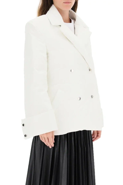 Shop Khrisjoy Waisted Down Jacket In White