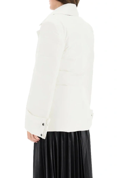 Shop Khrisjoy Waisted Down Jacket In White