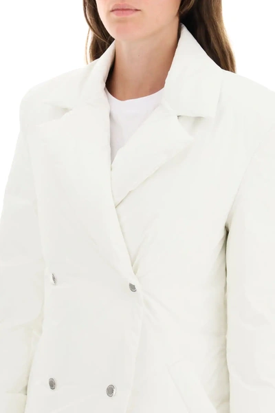 Shop Khrisjoy Waisted Down Jacket In White