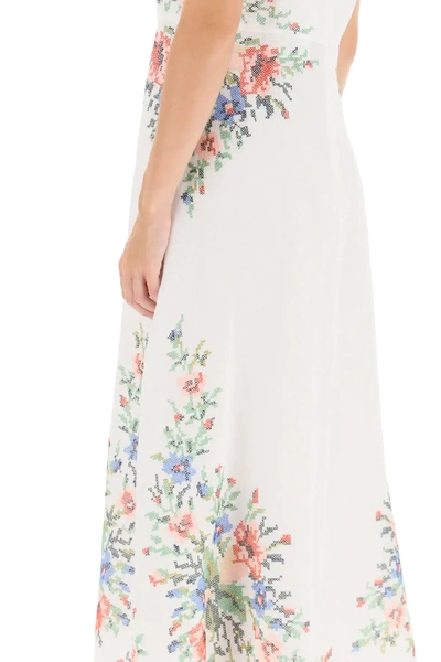 Shop Zimmermann Juliette Dress With Embroidery In White,red,green