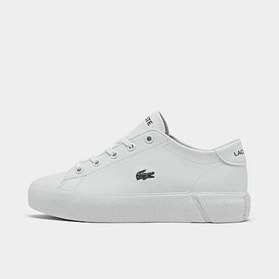 Shop Lacoste Little Kids' Gripshot Casual Shoes In White