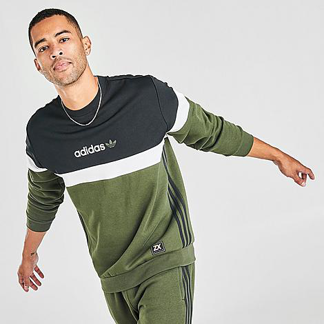 Adidas Originals Adidas Men's Originals Nutasca Zx Crewneck Sweatshirt In  Green | ModeSens