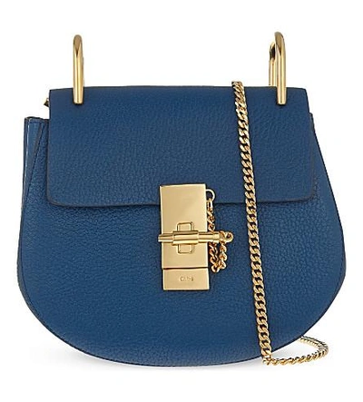 Shop Chloé Drew Mini Shoulder Bag In Factory+blue
