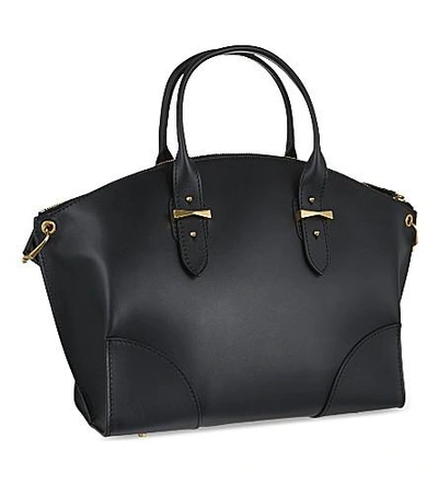 Shop Alexander Mcqueen Legend Leather Tote In Black