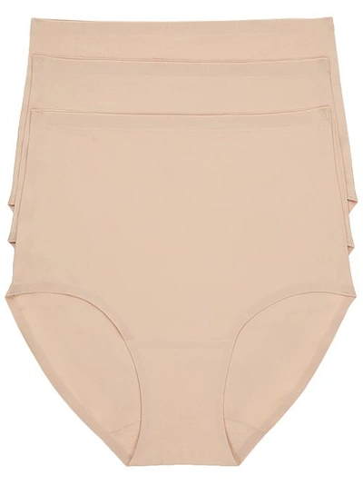 Shop Chantelle Soft Stretch Full Brief 3-pack In Ultra Nude