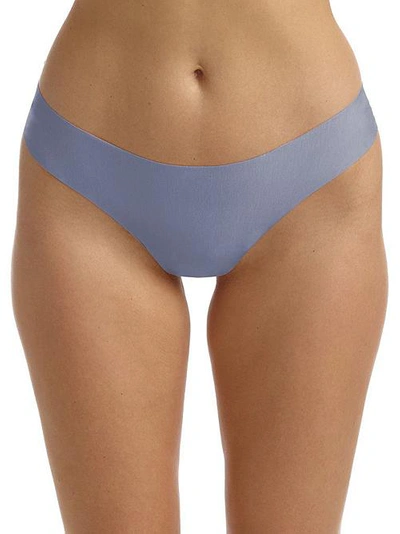 Shop Commando Butter Mid-rise Thong In Pebble