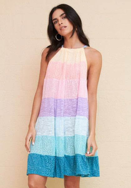 pastel mini dress