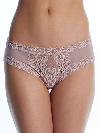 Shop Natori Feathers Hipster In Antique Pink Pearl