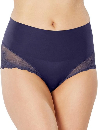 Shop Spanx Undie-tectable Lace Hipster In Midnight Navy