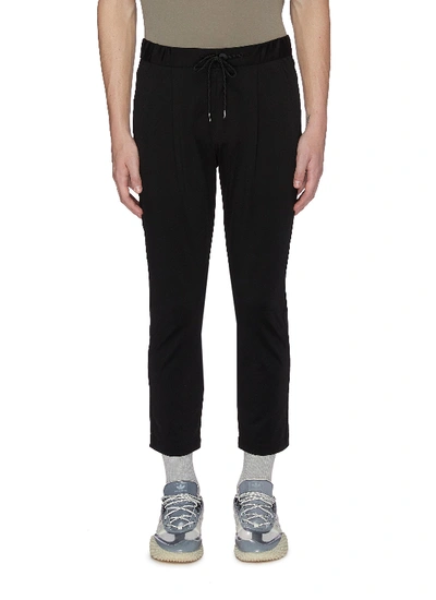 Shop Attachment Elastic Drawstring Waist Tapered Pants In Black