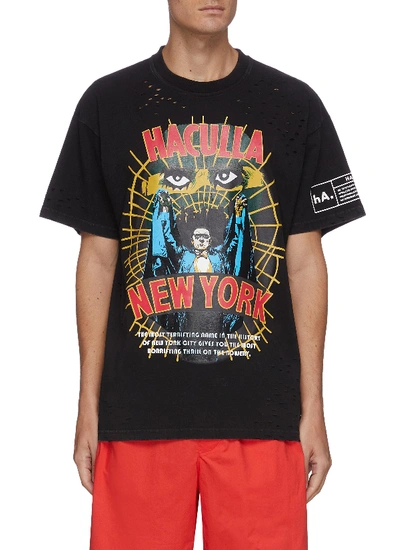 Shop Haculla 'new York Vintage ' Cut Out T-shirt In Black