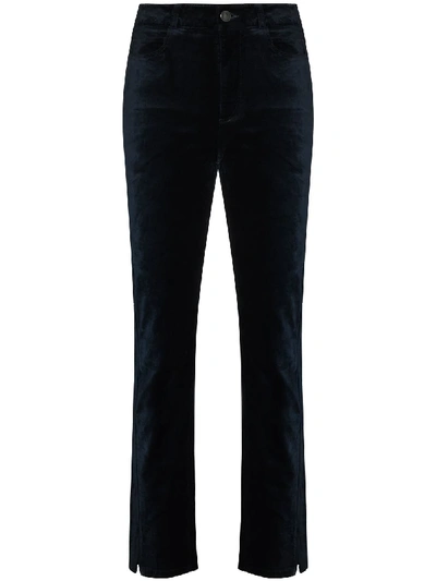 Shop Paige Cindy Slim-fit Trousers In Blue