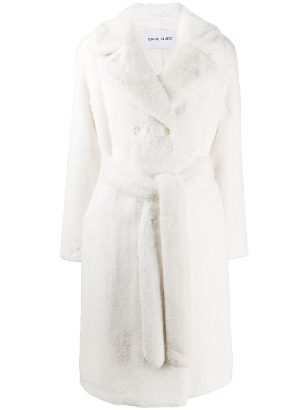 white belted coat