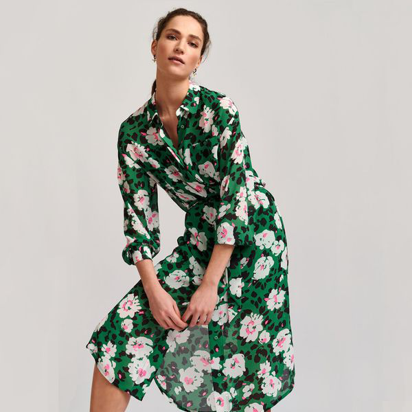 alc green floral dress