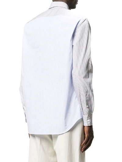 Shop Loewe Patchwork Shirt In Check Cotton In White