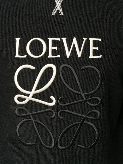 Shop Loewe Anagram Hoodie Black