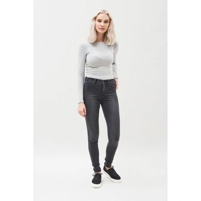 Dr Denim Plenty Mid-rise Super Skinny Jeans In Washed Black | ModeSens
