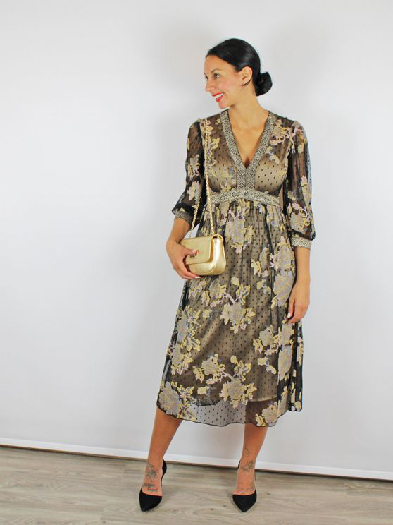 wallis black lace dress
