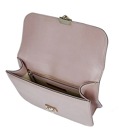 Shop Valentino Studded Medium Leather Shoulder Bag In Poudre