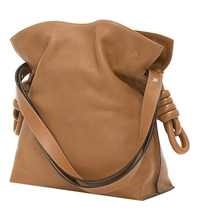 Shop Loewe Flamenco Knot Small Bag In Tan