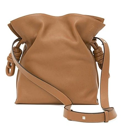 Shop Loewe Flamenco Knot Small Bag In Tan