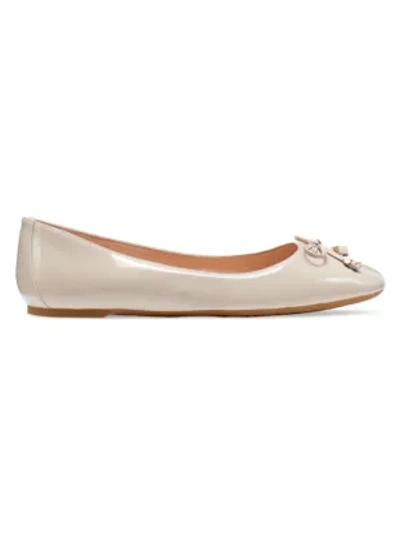Shop Kate Spade Women's Cambridge Patent Leather Ballet Flats In Tusk