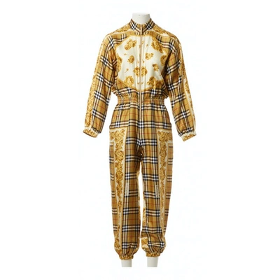 Pre-owned Burberry Silk Jumpsuit In Multicolour