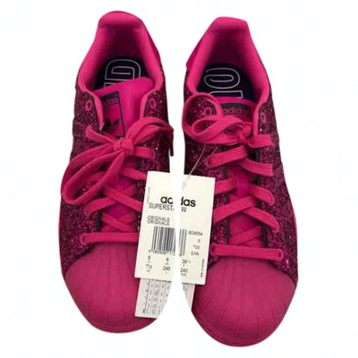 Pre-owned Adidas Originals Superstar Pink Glitter Trainers | ModeSens