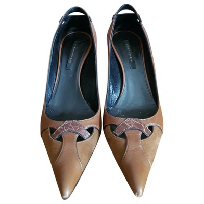 Pre-owned Diego Dolcini Leather Heels In Brown