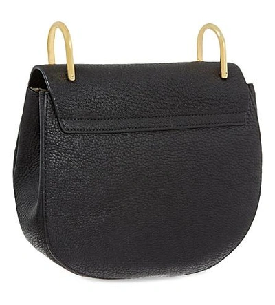 Shop Gucci Drew Mini Leather Shoulder Bag In Motty+grey