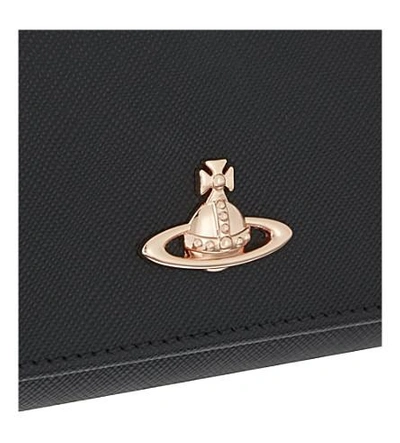 Shop Vivienne Westwood Opio Saffiano Leather Wallet In Black