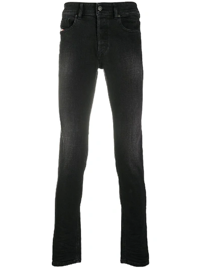 Shop Diesel Sleenker Skinny Jeans In Black