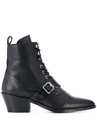 Shop Allsaints Katy Zip-up Ankle Boots In Black