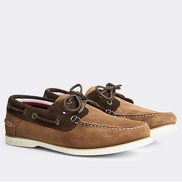 tommy hilfiger suede boat shoes