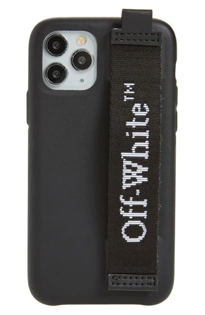 Shop Off-white Industrial Logo Iphone 11 Pro Case In Black Whit