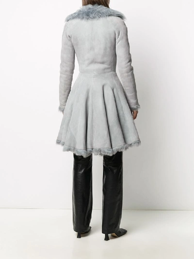 Pre-owned Alaïa 1990s A-line Coat In Grey