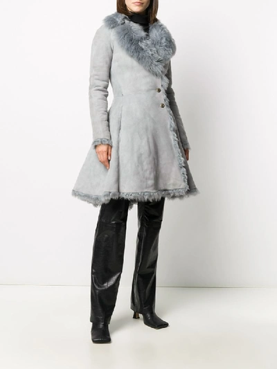 Pre-owned Alaïa 1990s A-line Coat In Grey