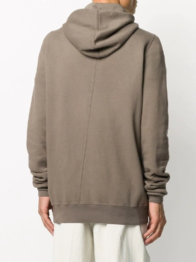 Shop Rick Owens Drkshdw Zip-through Hooded Sweatshirt In Grey