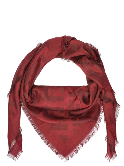 Shop Fendi Scarf In Burgundy